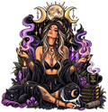 Meditation Woman and crystals design by SoulStone Co.