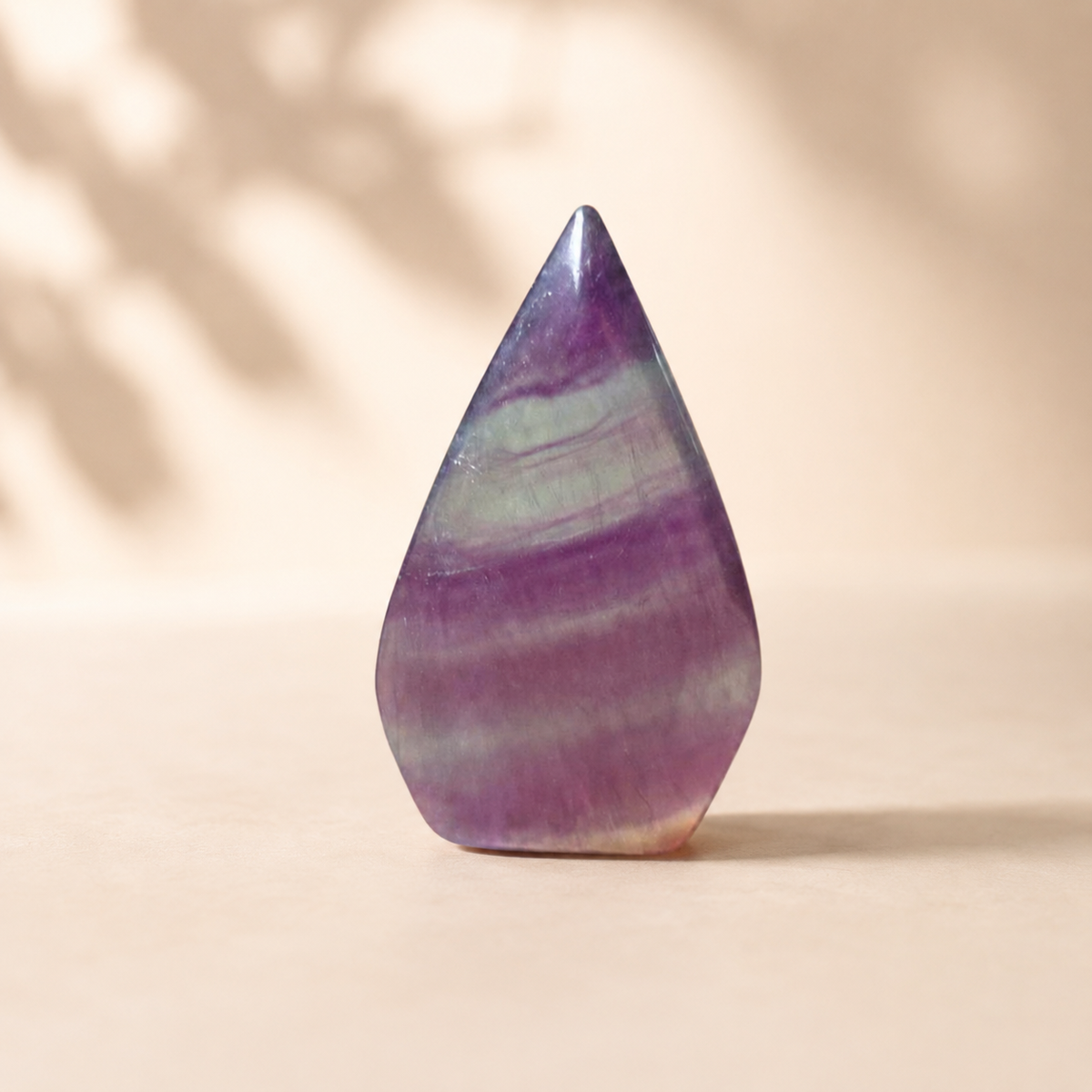 Fluorite Flame 4 polished crystal carving by SoulStone Co