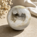 2025g XL Druzy Quartz crystal sphere with sparkling natural pockets