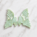 New Jade Serpentine crystal wing carving by SoulStone Co