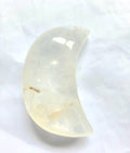 Clear Quartz crescent moon crystal carving by SoulStone Co