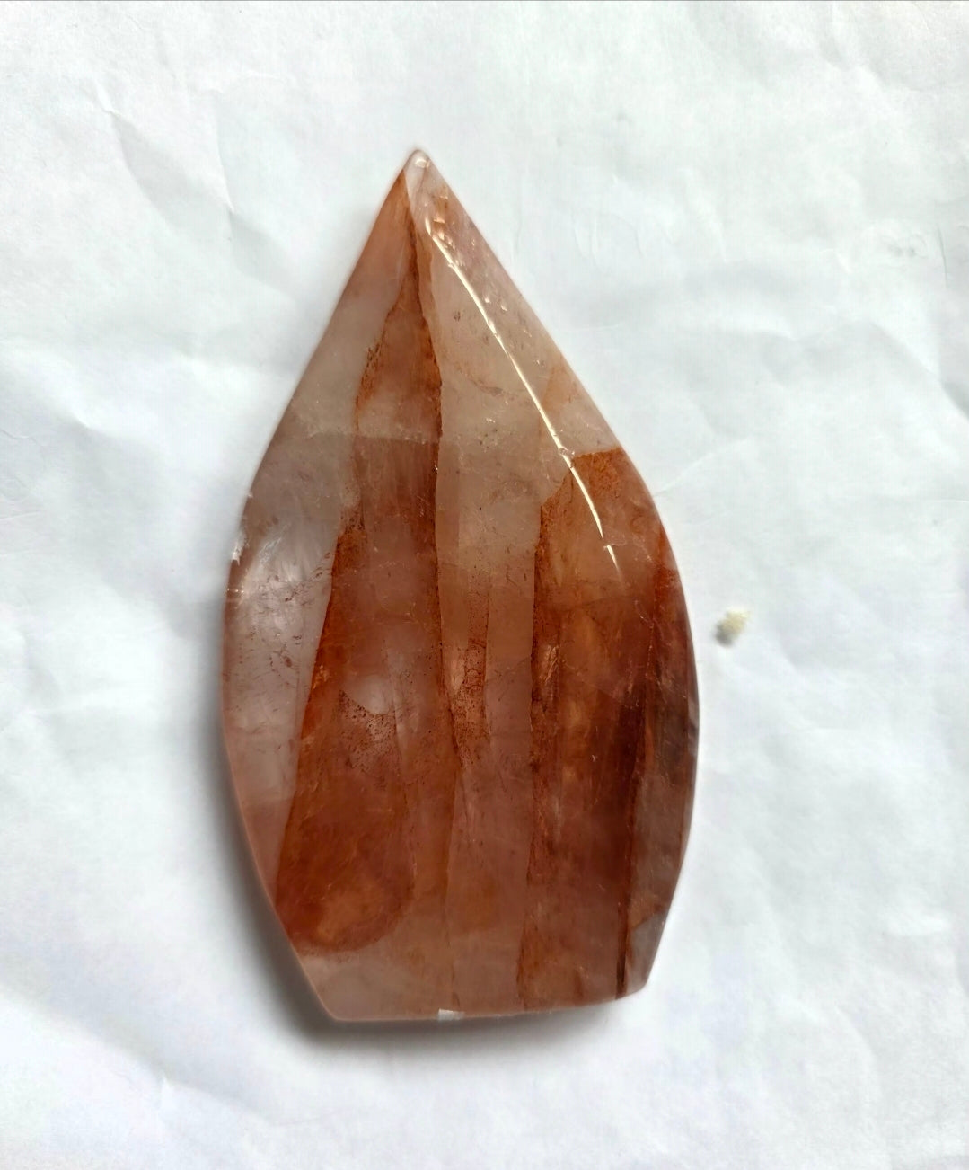 171g Fire Quartz flame crystal with warm red hematite inclusions
