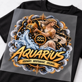 Aquarius Zodiac DTF transfer mockup - SoulStone Co.