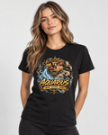 Aquarius Zodiac T-Shirt — black shirt, front design