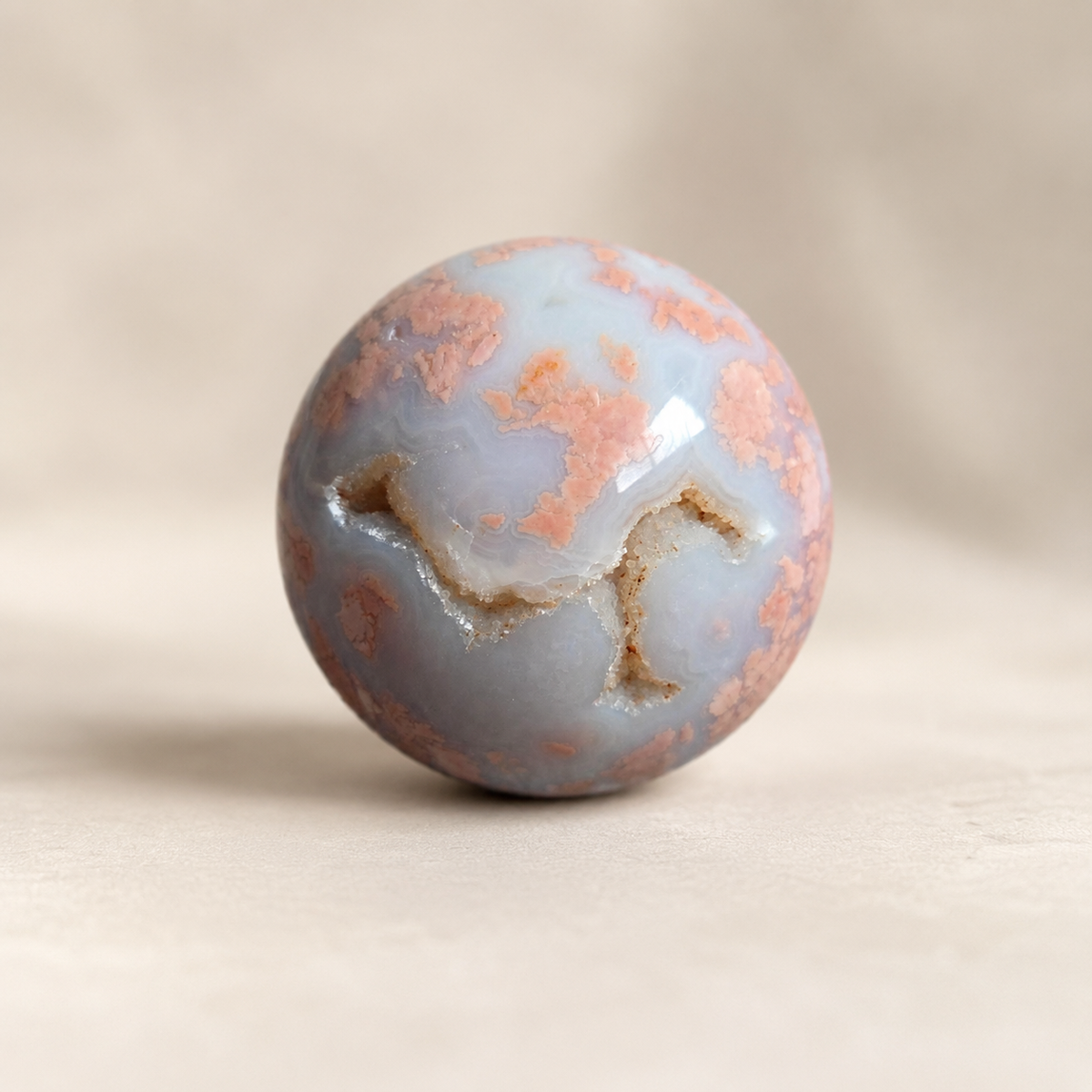 Pink Agate Sphere 1