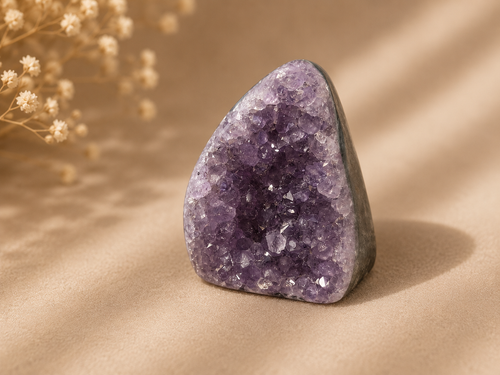 160g Amethyst Druzy Freeform crystal with sparkling purple surface