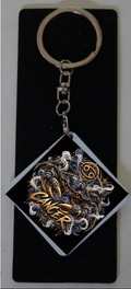 Cancer Zodiac square metal keyring mockup in SoulStone locked format