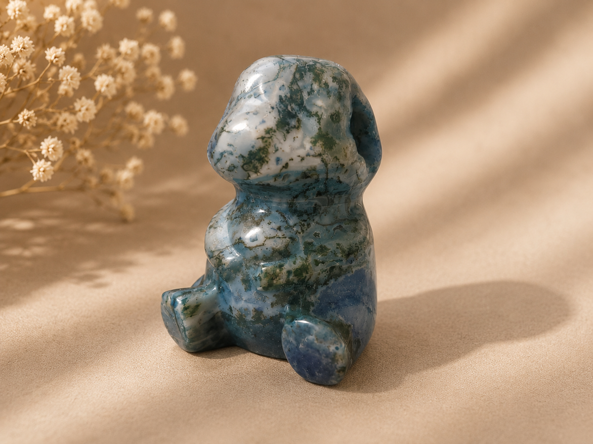 Charizard Azurite Malachite crystal carving by SoulStone Co