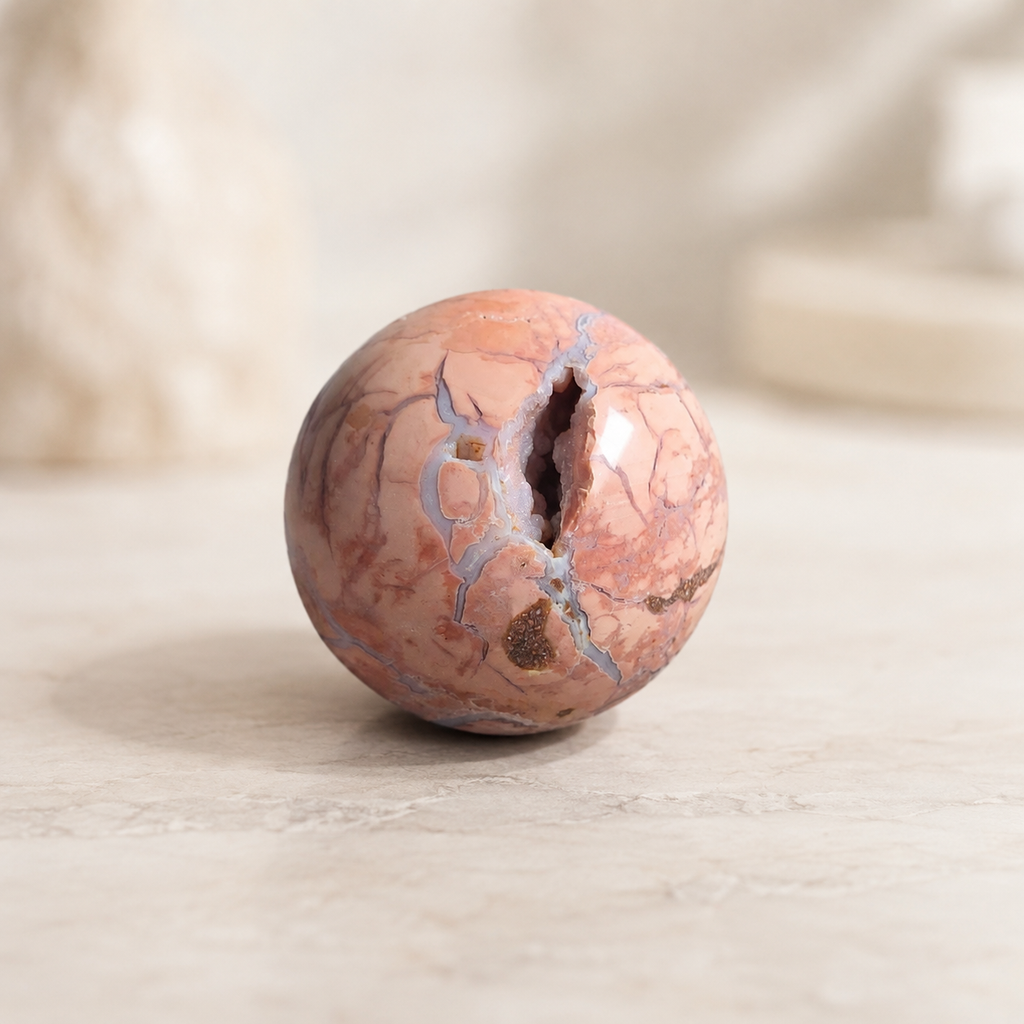 Pink Agate Sphere 2