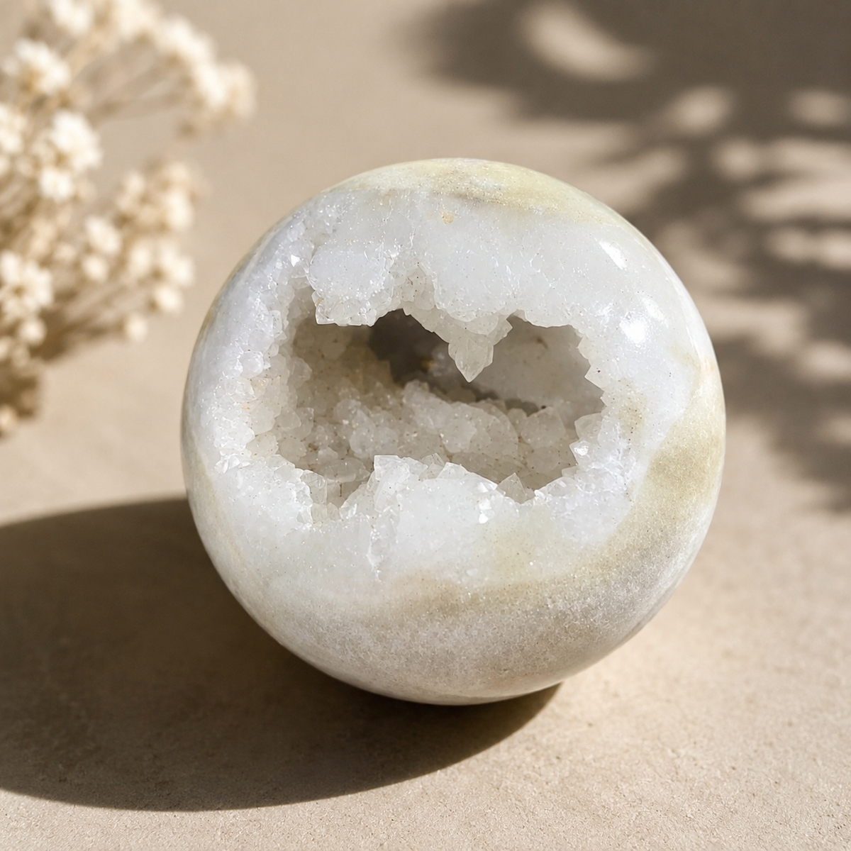 XL Druzy Quartz Sphere