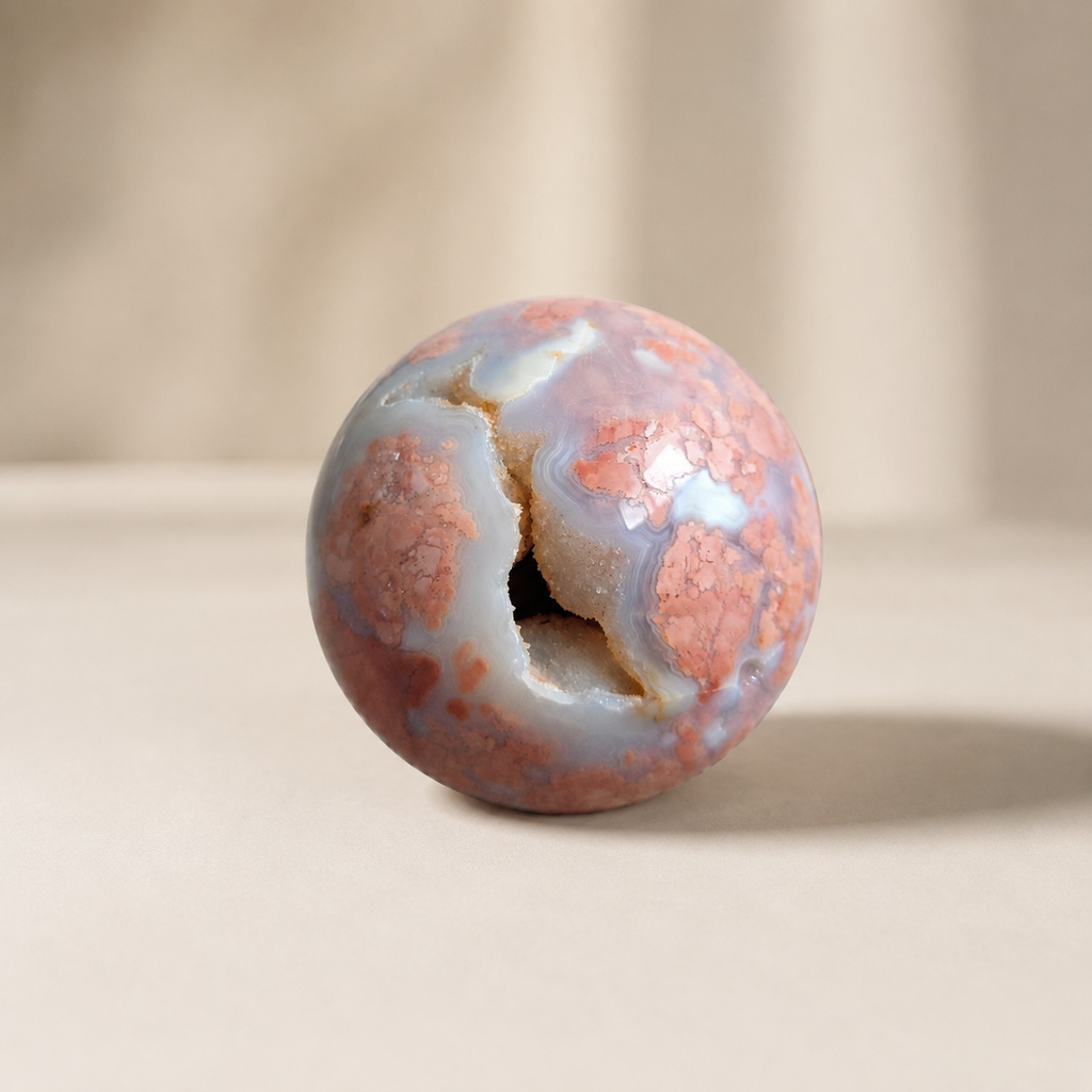 Pink Agate Sphere 1