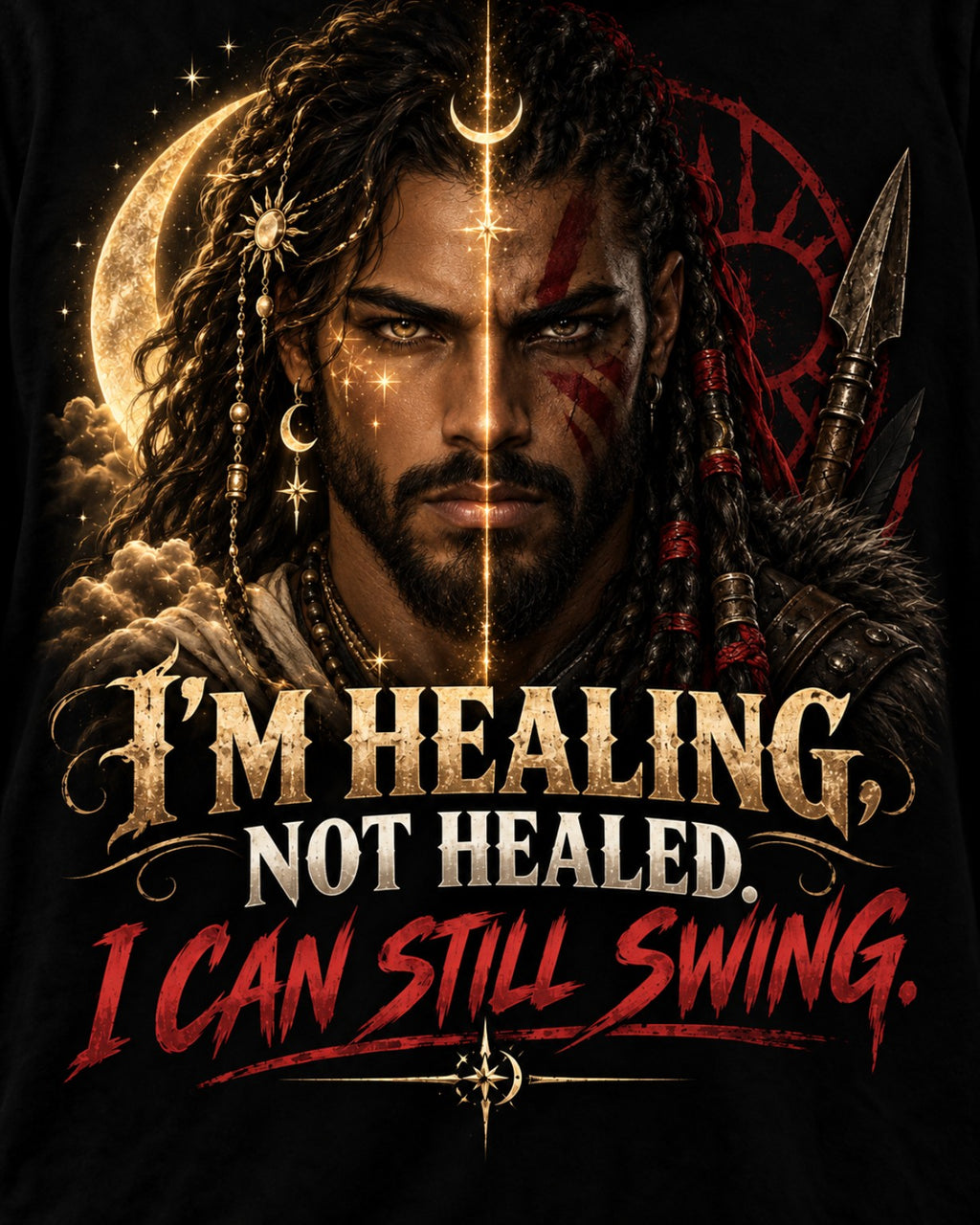 I'm Healing Not Healed I Can Still Swing warrior artwork
