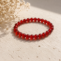 Natural Carnelian polished bead bracelet by SoulStone Co