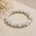 Tourmalinated Quartz crystal bracelet with black tourmaline needle inclusions