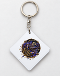 Scorpio Cosmic square metal keyring by SoulStone Co