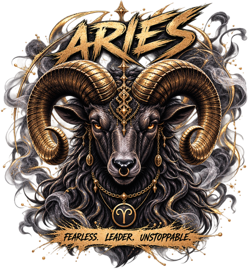 Aries Fearless zodiac ram artwork by SoulStone Co