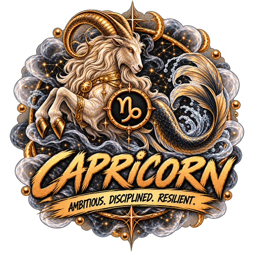 SoulStone Capricorn zodiac artwork — Ambitious, Disciplined, Resilient