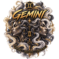 Gemini Celestial zodiac artwork by SoulStone Co