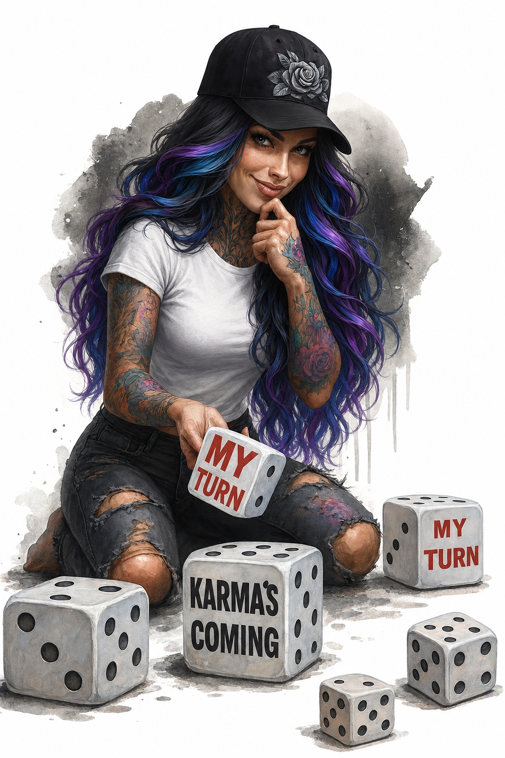 Karma Is Coming Girl artwork by SoulStone Co.