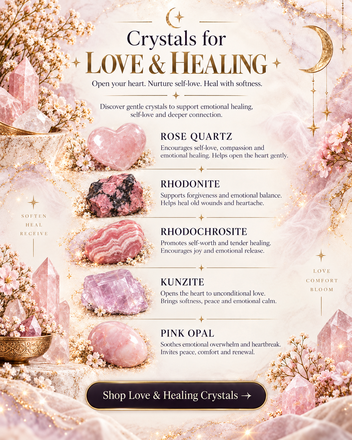 SoulStone Co. Crystals for Love & Healing guide