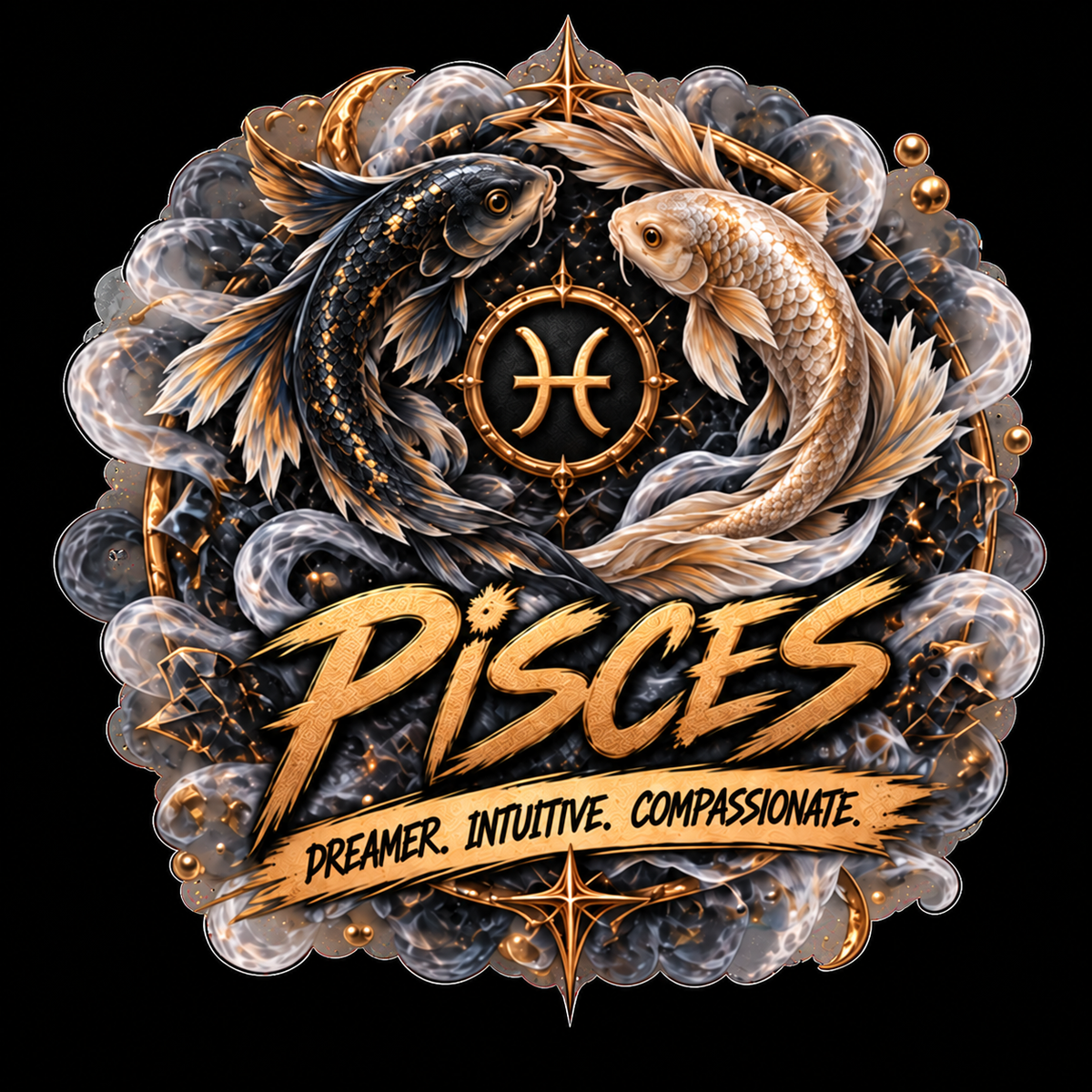 SoulStone Pisces zodiac artwork — Dreamer, Intuitive, Compassionate